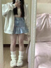 黛芮婷灰色運動(dòng)外套女衛衣春秋季拉鏈連帽oversize2025新款薄開(kāi)衫上衣潮 白灰色 薄款 M 【建議100-120斤】 曬單實(shí)拍圖