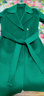 皮爾卡丹（pierre cardin）雙面羊絨大衣女過(guò)膝長(cháng)款2024年春秋100羊毛呢外套女韓版修身感 綠色 澳洲羊毛 S 90-105 曬單實(shí)拍圖