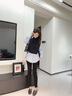 木林森女鞋通勤百搭女士樂福鞋淺口一腳蹬豆豆鞋女 黑 37 曬單實(shí)拍圖