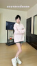 LDBE粉色假兩件Polo襯衫領(lǐng)衛衣女秋季寬松慵懶風(fēng)甜美溫柔休閑上衣外套粉色XL 120-140 曬單實(shí)拍圖