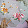 皓梵潔團扇刺繡扇子古風(fēng)雙面真絲折扇蘇繡扇中國風(fēng)旗袍舞蹈扇女漢服配飾 雙面刺繡團扇1把【銀牡丹】 曬單實(shí)拍圖