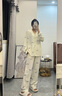 貓人【100%純棉】25年新款女士睡衣女長(zhǎng)袖套裝高端全棉情侶外穿家居服 曬單實(shí)拍圖