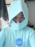 OhSunny短款防曬衣女時(shí)尚披肩護臉款防紫外線(xiàn)防曬服薄外套 人魚(yú)藍 M 均碼 曬單實(shí)拍圖