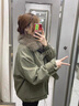 DRPR品牌女裝可拆卸兔毛內(nèi)膽狐貍毛皮草外套2025冬季新款加厚保暖大衣 軍綠色 XS （105斤以下） 曬單實(shí)拍圖