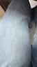 森馬[森柔牛仔]牛仔褲女顯高長褲春秋遮肉闊腿褲港風109524124005 曬單實拍圖