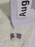 伊燦小眾鋯石花朵耳釘女高級感耳夾無(wú)耳洞耳環(huán)2025年新款爆款氣質(zhì)耳飾 小眾設計感紫色鋯石花朵耳釘 曬單實(shí)拍圖