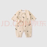 巴厘小豬新生兒嬰兒衣服春秋哈衣爬服初生兒四季長(cháng)袖連體衣嬰兒睡衣 【綁帶款】展翅鵬飛 59cm 曬單實(shí)拍圖