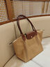 瓏驤（longchamp）女士小鹿色錦綸可折疊長柄小號手提餃子包 L2605 089 P86 曬單實拍圖