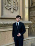 花花公子（PLAYBOY）西服外套男輕熟風(fēng)套裝修身單西休閑商務(wù)正裝職業(yè)加大碼伴郎西裝 黑色兩扣西服+領(lǐng)帶 XL 曬單實(shí)拍圖