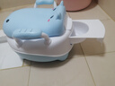 小哈倫兒童馬桶嬰兒坐便器嬰幼兒尿盆小孩寶寶小便器3D軟墊坐墊天藍(lán) 曬單實(shí)拍圖