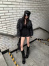 妙侶厚底復古長筒靴女春秋冬季增高中筒靴黑色褲管堆堆靴子高筒騎士靴 黑色 長筒 單里 現(xiàn)貨 單層 37 (235mm) 曬單實拍圖