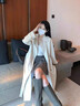 春乏2025春秋中長(cháng)款潮流英倫風(fēng)衣女洋氣感小個(gè)子西裝大衣外套女 米白色 XS 建議105斤以下 曬單實(shí)拍圖