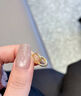 中國黃金（CHINA GOLD）18K金菱面耳環(huán)女2025新款耳飾滿(mǎn)天生日禮物送女友老婆教師節禮物 18K金滿(mǎn)天星耳環(huán)【一對】約0.45g+玫瑰禮盒 曬單實(shí)拍圖