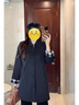 MsShe【設計感格紋風衣外套女】大碼女裝2025秋季胖mm顯瘦高級感外套 藏青藍色25年9月10日到貨 2XL 曬單實拍圖