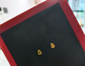 潮宏基葫蘆足金5G黃金耳釘輕奢高級感送女友生日禮物計價(jià) 一對款約0.9g 曬單實(shí)拍圖