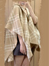 博柏利（BURBERRY）【新品】女裝 雙面兩穿格紋羊毛斗篷披肩 曬單實(shí)拍圖