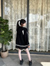 愛 西娜女大童外套春秋款2025新款洋氣兒童棒球服春裝女孩運(yùn)動(dòng)初中生連帽 黑色 175 cm 曬單實(shí)拍圖