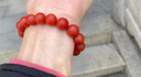 亞梵尼保山南紅手串柿子紅瑪瑙手鏈磨砂滿(mǎn)肉男女佛珠生日禮物男收藏級 【博物館級 一物一證】12mm 曬單實(shí)拍圖