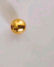 金小貅黃金轉運珠足金999小金珠重版加厚散珠光面金珠黃金古法珠手串DIY 0.8g,5mm古珠重版2顆 曬單實(shí)拍圖