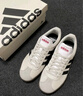adidas T頭鞋 VL COURT復古板鞋德訓鞋男女阿迪達斯輕運動(dòng) 漢玉白/黑色/樹(shù)脂黃   37 曬單實(shí)拍圖