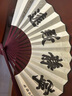 TaTanice扇子折扇 中國風(fēng)古典10寸男扇絹布扇生日禮物 寧靜致遠 無(wú)禮盒 曬單實(shí)拍圖