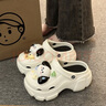 鉑吶苓洞洞鞋女款2025新款可愛小狗拖鞋女夏外穿豆豆鞋網(wǎng)紅爆款黑色涼鞋 【小狗無語】-白色洞洞鞋 38-39 曬單實拍圖