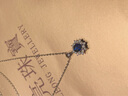廷亮 1克拉藍(lán)寶石吊墜 18K金鑲鉆彩色寶石項(xiàng)鏈 雪花款 現(xiàn)貨配18K金項(xiàng)鏈 曬單實(shí)拍圖