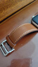 BHO適用蘋果手表表帶apple watch新款s10/ultra2手表帶真皮iwatch s9/8/7/6/5/se愛馬仕小牛皮表帶 曬單實拍圖
