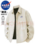 NASA MARVEL長(zhǎng)袖襯衫男春秋季長(zhǎng)袖上衣服襯衣男士戶外休閑外套 杏色 L 曬單實(shí)拍圖