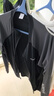 山頭林村潛水服男士泳衣防曬速干沖浪服長(zhǎng)袖浮潛服保暖水母衣溫泉游泳套裝 拉鏈黑灰上衣+黑中褲 3XL (建議160-185斤) 曬單實(shí)拍圖