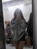POUM男裝聯(lián)名情侶衛(wèi)衣男美式高街男秋款潮牌嘻哈復(fù)古痞帥外套無(wú)帽上衣 WLFS-926灰色 XL 曬單實(shí)拍圖