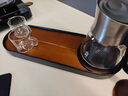 南山先生 功夫茶具竹制茶盤(pán)干泡盤(pán)儲水式茶盤(pán)茶托茶道零配圓逸茶盤(pán) 圓逸茶盤(pán)_雅黑 曬單實(shí)拍圖