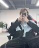 gxmy男模穿搭套裝短款墊肩牛仔外套發(fā)型師潮牌痞帥男裝一整套拼接夾克 圖色【三件套】 XL 曬單實(shí)拍圖
