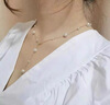 優(yōu)奢庫滿(mǎn)天星真淡水珍珠項鏈女S925銀鏈毛衣鏈小眾年輕款鎖骨頸鏈禮物 滿(mǎn)天星淡水珍珠項鏈-黃金色 曬單實(shí)拍圖