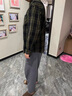 潮與共美式復古重磅純棉長(cháng)袖格子襯衫男加厚寬松休閑襯衣潮牌外套秋冬款 咖啡色 M 適合100-120斤 曬單實(shí)拍圖