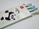 得力（deli）熊貓速干順滑ST頭按動(dòng)中性筆 高顏值學(xué)生中性筆 0.5mmST頭黑色4支/盒SA302 曬單實(shí)拍圖