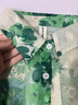 氣質(zhì)復古印花刺繡襯衫女設計感顯瘦泡泡袖上衣時(shí)尚襯衣寬松雪紡衫 綠色 關(guān)注店鋪送黑吊帶 均碼  建議體重80-125斤穿 曬單實(shí)拍圖
