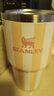 STANLEY網(wǎng)紅吸管杯水杯大容量辦公車(chē)載不銹鋼杯591ML-黃白沙灘教師節禮物 曬單實(shí)拍圖