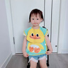 BIBK日本寶寶吃飯圍兜罩衣飯兜夏季男女寶圍裙防水防臟嬰兒可愛(ài)口水兜 綠小鴨 均碼 （適合0-3歲） 曬單實(shí)拍圖