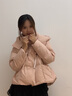鴨鴨（YAYA）羽絨服女短款2025年新款中式盤扣流蘇衣服時(shí)尚國(guó)潮保暖鴨絨外套XH 粉色 S /155 曬單實(shí)拍圖