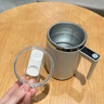 JCZS德國咖啡杯全自動(dòng)攪拌杯新款電動(dòng)充電款豆漿磁力便攜搖搖懶人杯子 顯溫款米色數字顯溫316內膽內帶刻度線(xiàn) 400ml 曬單實(shí)拍圖