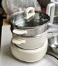 九陽（Joyoung）電煮鍋電熱鍋小電鍋宿舍電炒鍋學(xué)生寢室2.5L泡面電火鍋多功能鍋【蒸籠款】HG25-G211S 曬單實拍圖