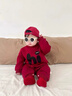迪士尼（Disney）寶寶春裝新款嬰兒衣服超萌可愛幼兒連體衣春季長(zhǎng)袖小月齡外出爬服 紅色【單層】 66cm (建議5-14斤) 曬單實(shí)拍圖