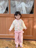 G.DUCKKIDS童裝女童春裝套裝兒童服裝一歲寶寶衣服小童春秋彩虹三件套2幼兒 粉色小熊彩虹毛衣三件套 90 尺碼1~2歲【 80-90cm】 曬單實(shí)拍圖