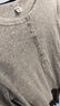 優(yōu)衣庫女裝羅紋亨利領(lǐng)T恤/長(cháng)袖修身短款內搭打底25新款479591 02 淺灰色 3XL /170/108C 曬單實(shí)拍圖