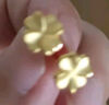 中國黃金（CHINA GOLD）四葉草黃金耳釘女999足金耳飾生日七夕情人節(jié)禮物送女朋友老婆 90%客戶選擇-幸運四葉草耳釘約0.8-0.9g 曬單實拍圖