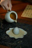 青澹青澹汝窯茶盤(pán)茶托景德鎮瓷器全手工一葉蓮 一葉蓮不開(kāi)片慈字底款 曬單實(shí)拍圖
