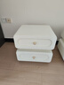 圣多堡網(wǎng)紅奶油風(fēng)輕奢床頭柜臥室家用實(shí)木簡(jiǎn)約現代收納床邊ins客廳北歐 黑+白(整裝發(fā)貨) 40寬40深50高  實(shí)木 曬單實(shí)拍圖