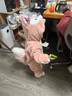 G.DUCKKIDS兒童法蘭絨連體睡衣秋冬女童玲娜貝兒珊瑚絨家居服寶寶防踢睡袋 粉色 90尺碼1~2歲【 80-90cm】 曬單實(shí)拍圖