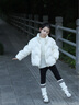 巴拉巴拉balaOne童裝兒童加絨打底褲女2025秋冬新款腳口拼接襪套 黑色90001 120 曬單實拍圖